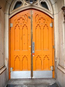 Orange Doors Stock Image Orange Doors Stock Image