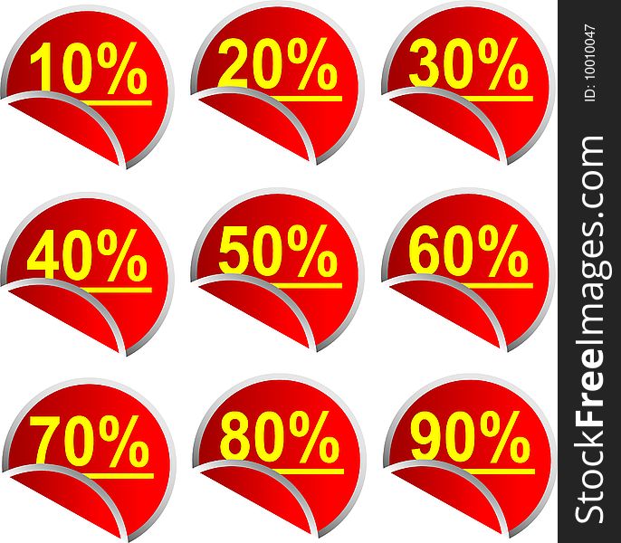 Illustration of a Button Discount percentages
