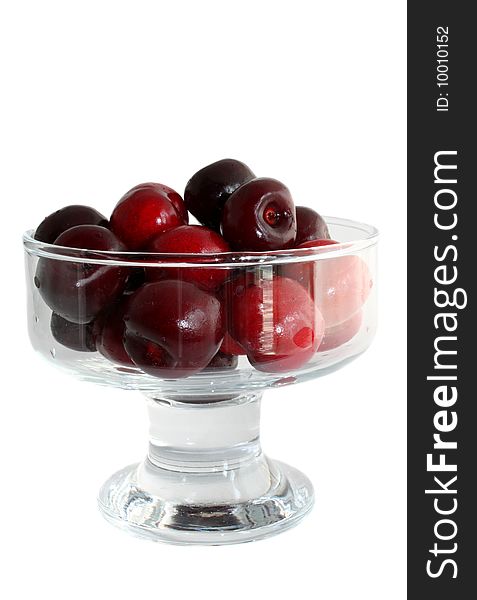 Sweet cherry on a white background, it is isolated. Sweet cherry on a white background, it is isolated