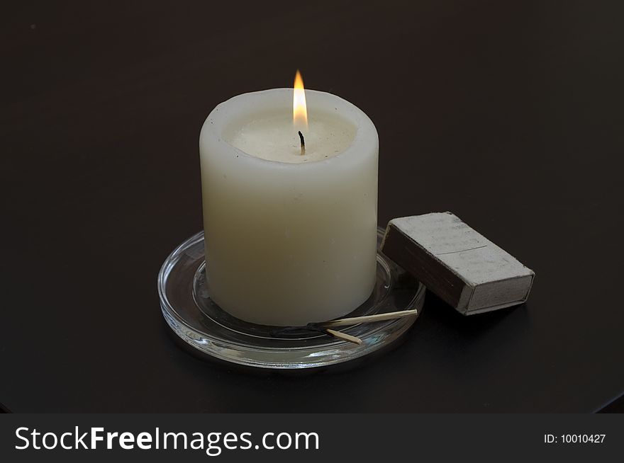 Candle photo on a table