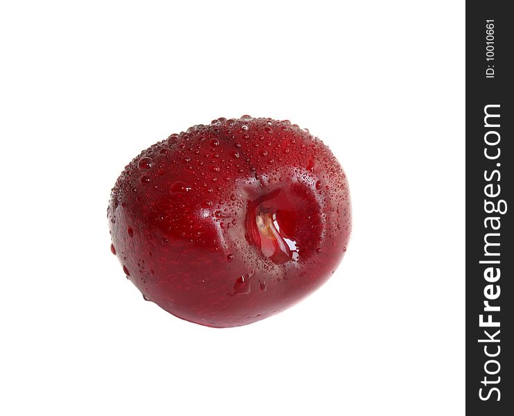 Sweet cherry on a white background, it is isolated