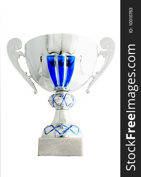 A silver cup, sports trophy award