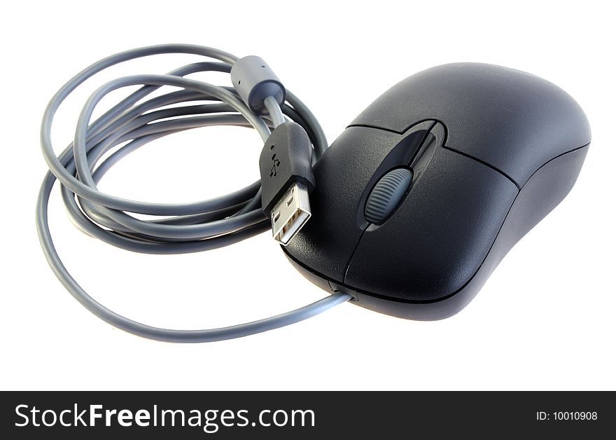 The computer mouse on a white background, it is isolated. The computer mouse on a white background, it is isolated.