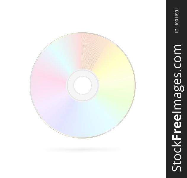 Vector realistic CD on white background