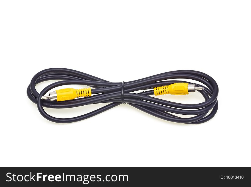 Rca cables isolated over white