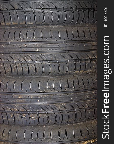 Close-up Of Car Tire Background