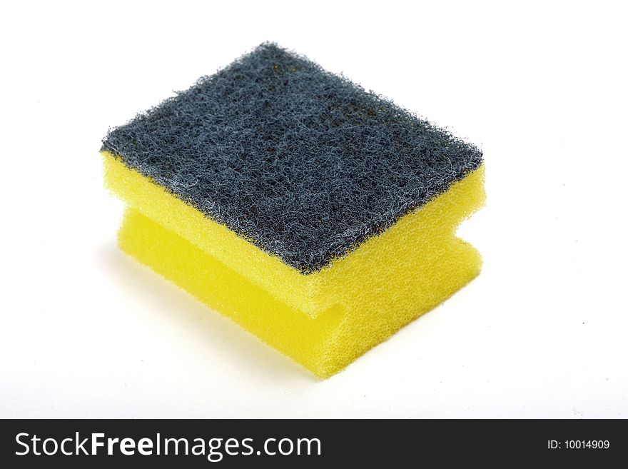 Yellow cleaning sponge