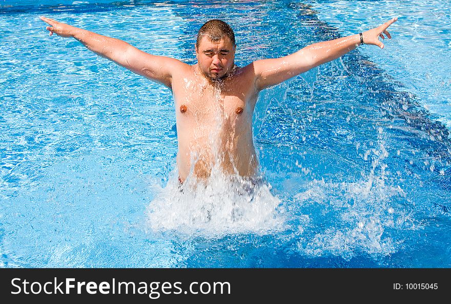 Big man in the pool