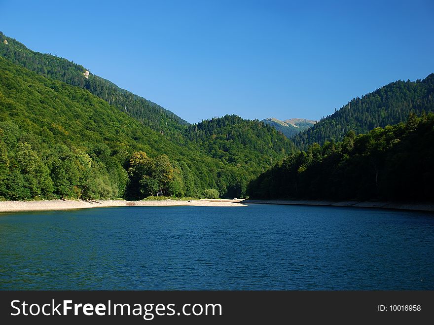 Lake in the mountains of Montenegro