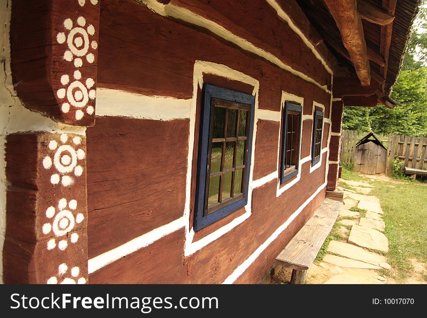 Traditional house specific for Carpathian region. Traditional house specific for Carpathian region