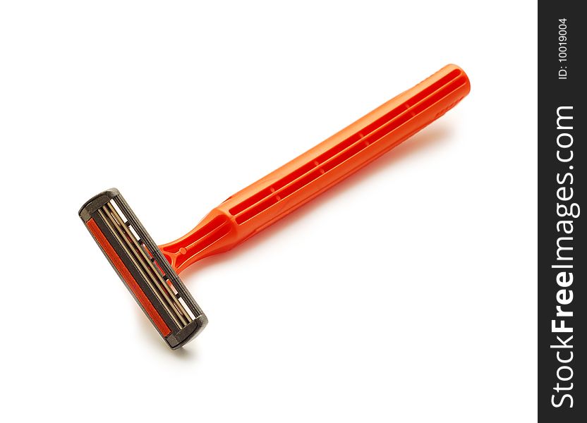 Plastic razor isolated