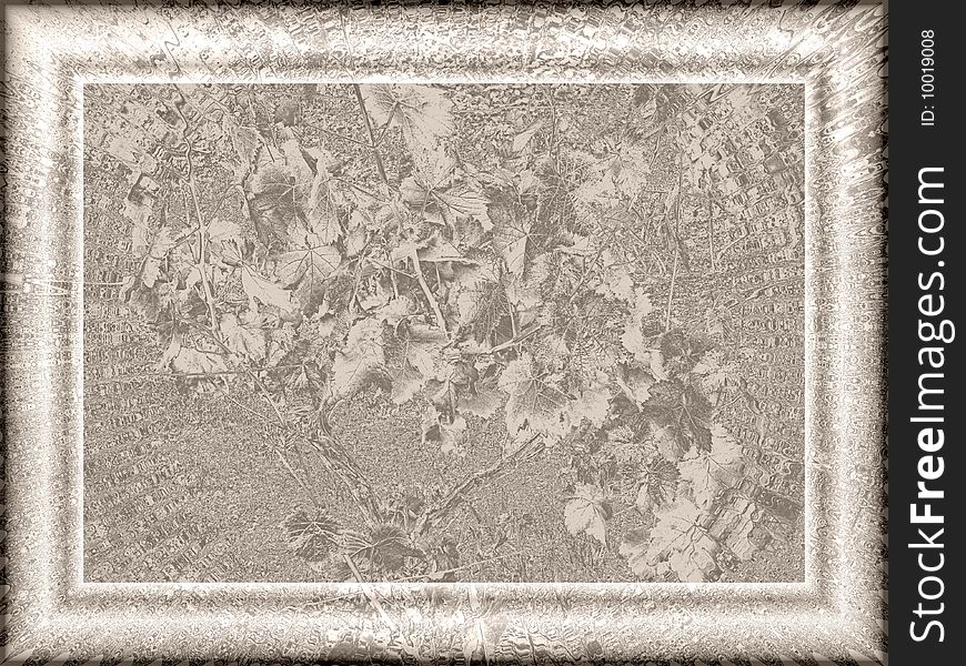 Frame with patched texture and sepia undertone