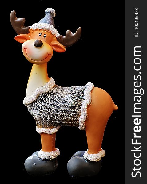 Figurine, Toy, Art, Reindeer