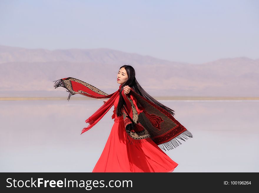 Red, Sky, Girl