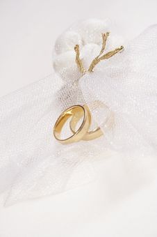 Two Wedding Rings. Royalty Free Stock Photo