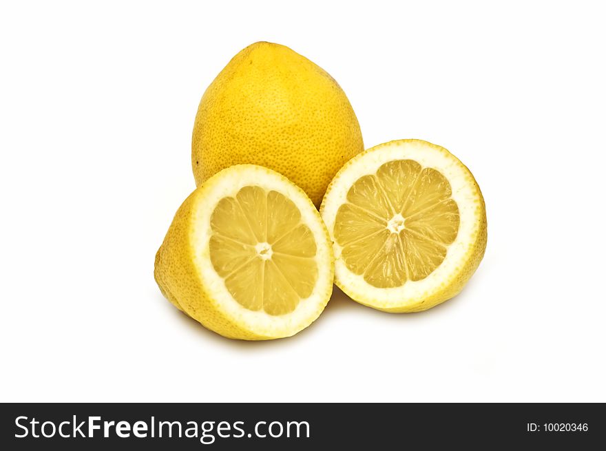 Lemons isolated on the white
