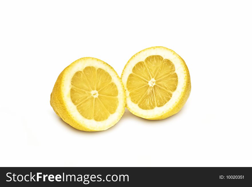 Lemons isolated on the white