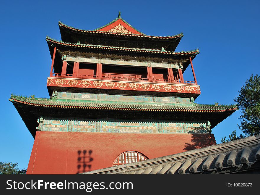 Drum-tower is a typical ancient building of old Beijing, which stands for the royal architecture heritage.