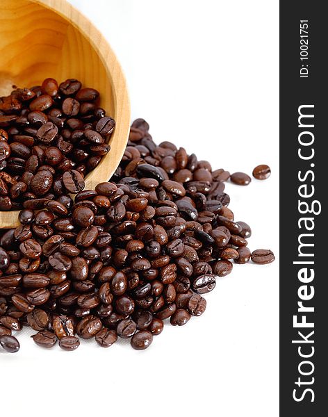 Close up capture on baked Mocha Coffee Bean. Close up capture on baked Mocha Coffee Bean