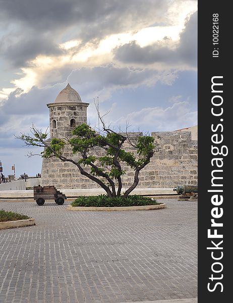 A view of La Punta fort in Havana bay entrance