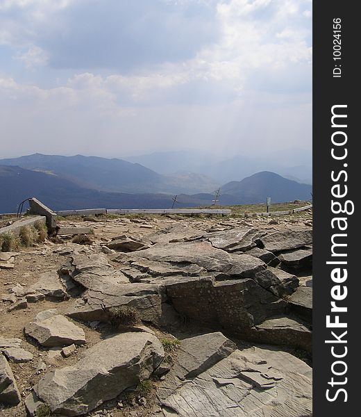 The view of the Bieszczady Mountains in the southern Poland. The view of the Bieszczady Mountains in the southern Poland