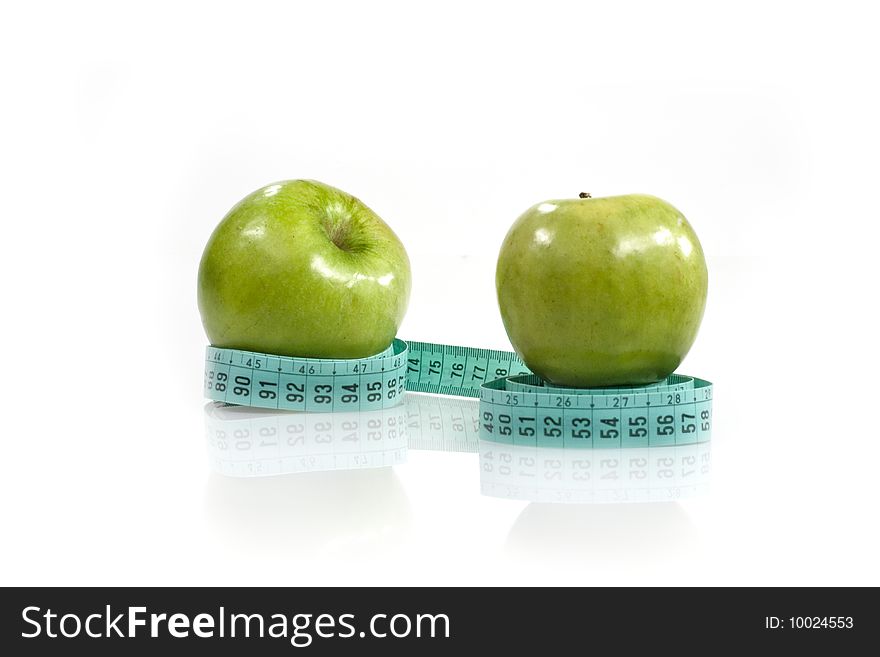 Centimeter and two apples