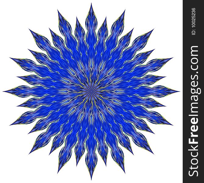Dark blue multieventual star on a white background.Abstract object.Vectorial illustration is translated in a raster. Dark blue multieventual star on a white background.Abstract object.Vectorial illustration is translated in a raster.