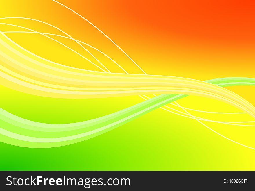 Vector illustration of Orange and Green