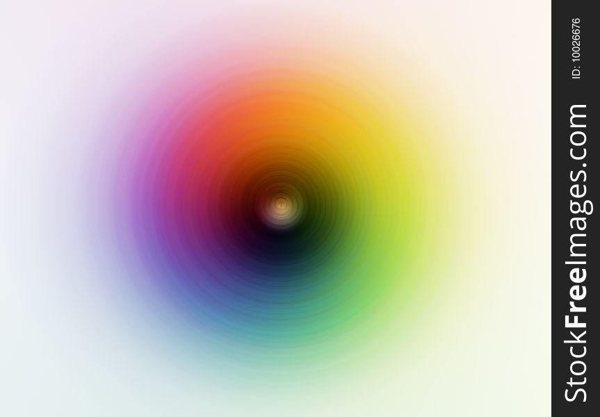 Round colors image on white background. Red, yellow, Green and blue
