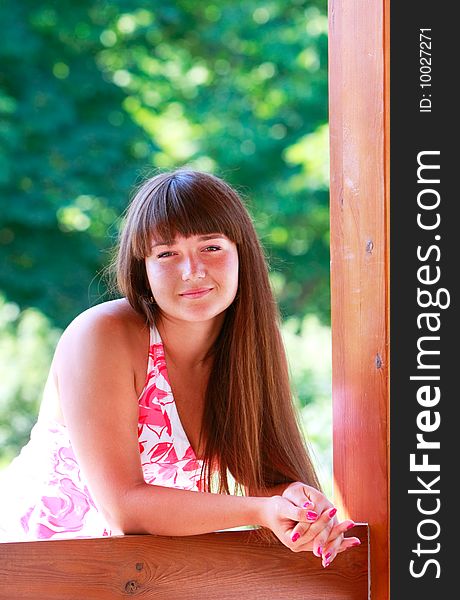 Outdoor portrait of attractive girl