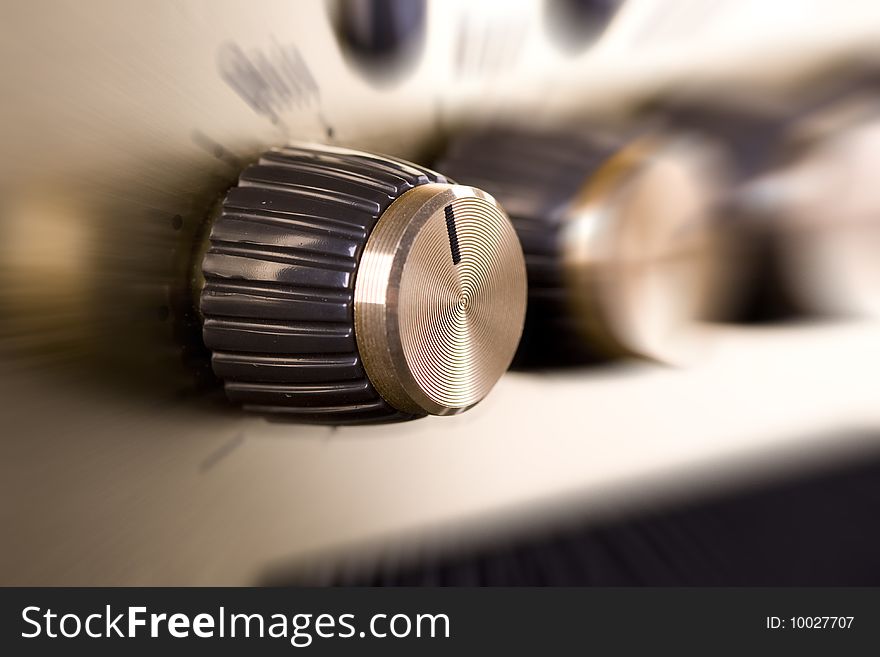 Guitar amplifier close up shot. Guitar amplifier close up shot