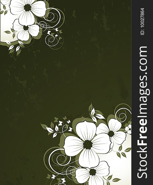Abstract floral background with place for your tex