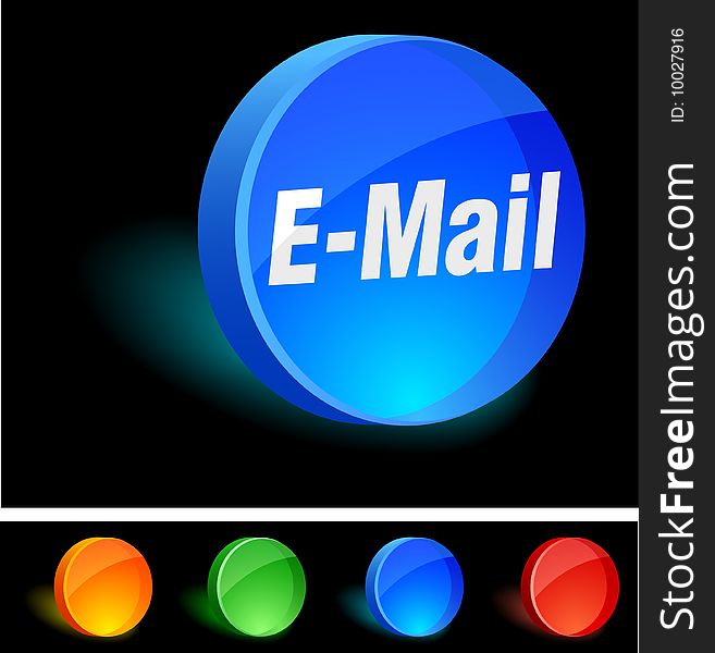 E-mail 3d icon. Vector illustration. E-mail 3d icon. Vector illustration.