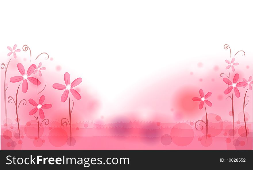 Abstract pink background with pink daisy,used as backdrop