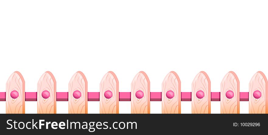 A picket fence isolate on the white background