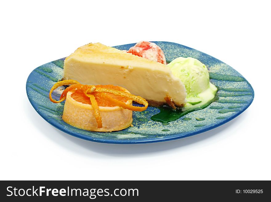 Cheese-cake, its cake with cheese and orange. Cheese-cake, its cake with cheese and orange