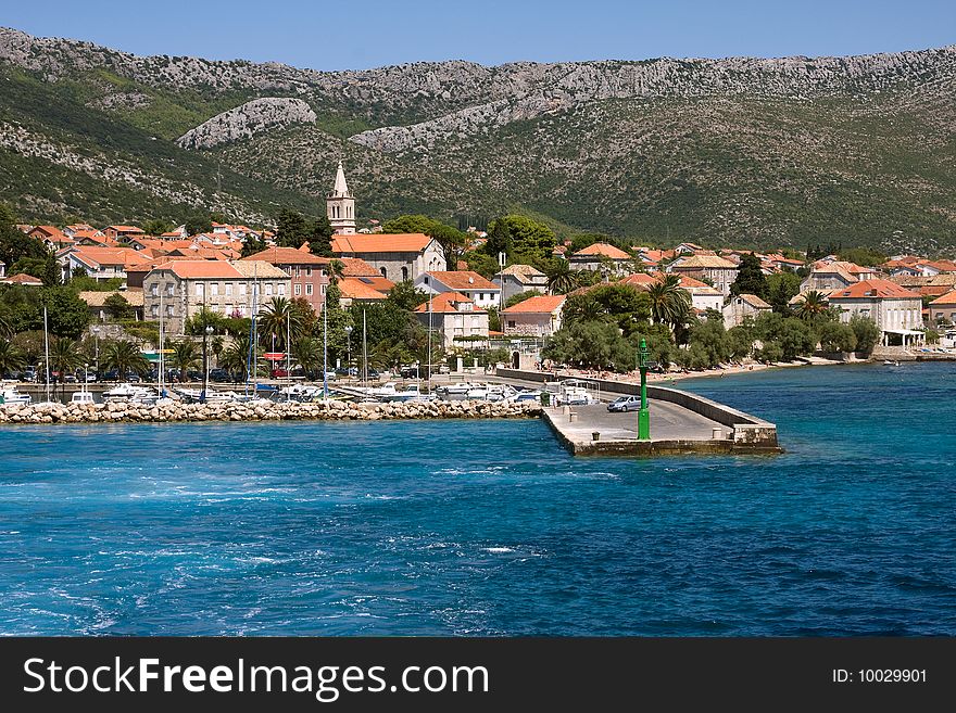 Small village harbor in Croatia