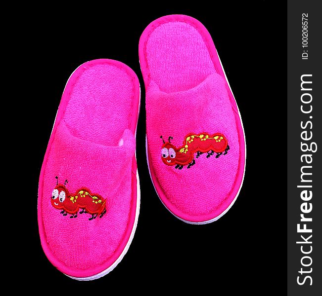 Footwear, Pink, Slipper, Shoe