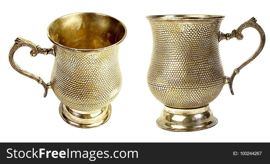 Brass, Metal, Tableware, Cup