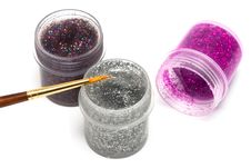 Brush And Paint Jar Stock Image