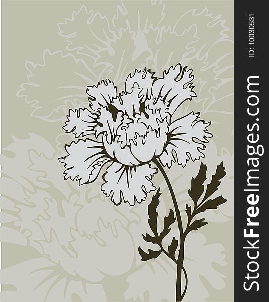 Floral retro banner, vector illustration. Floral retro banner, vector illustration