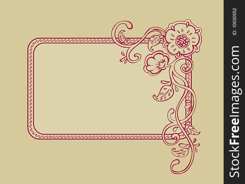 Flower retro banner, vector illustration. Flower retro banner, vector illustration