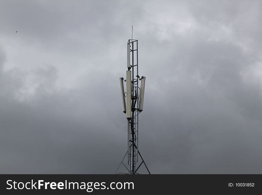 Cellural mast on the dark sky