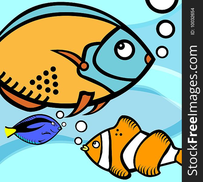 Set of fish graphics vector. Set of fish graphics vector