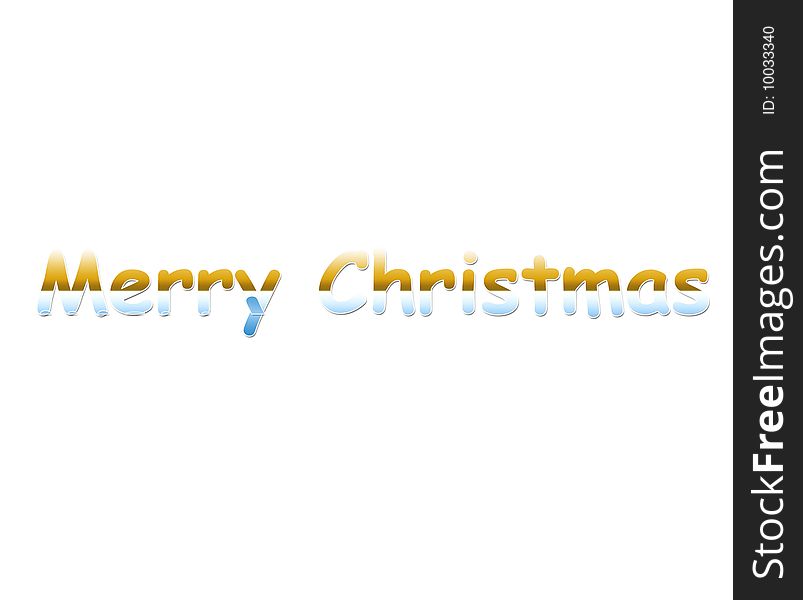 A merry christmas text created in photoshop