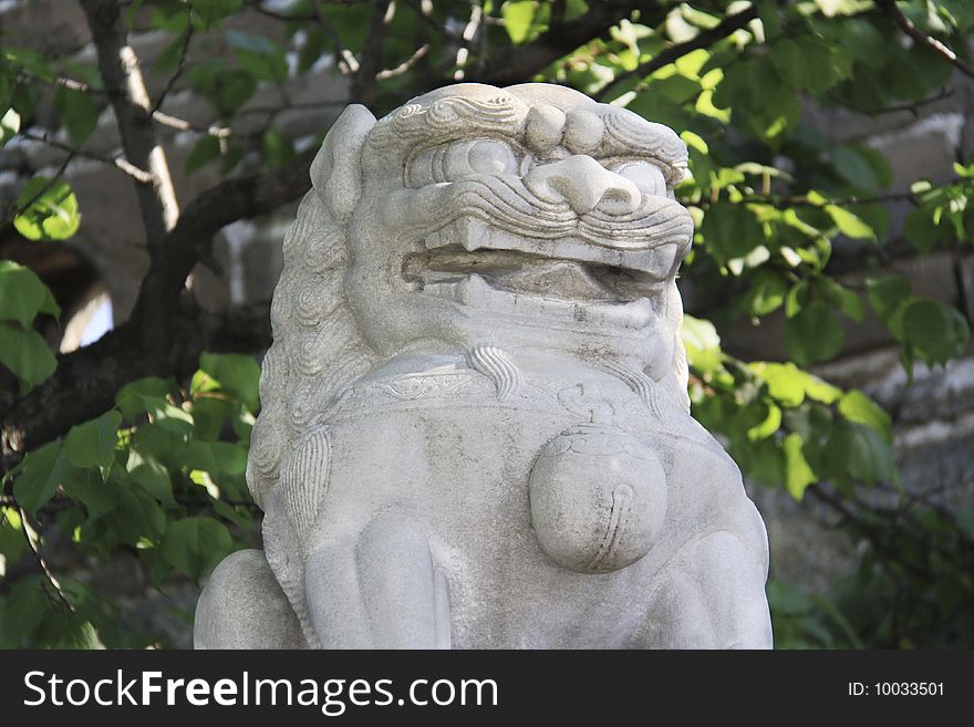 Stone statues in Great Wall of China. Stone statues in Great Wall of China.