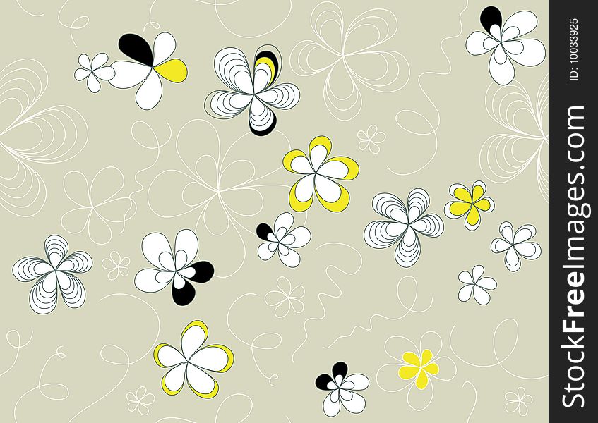 Vector floral seamless pattern