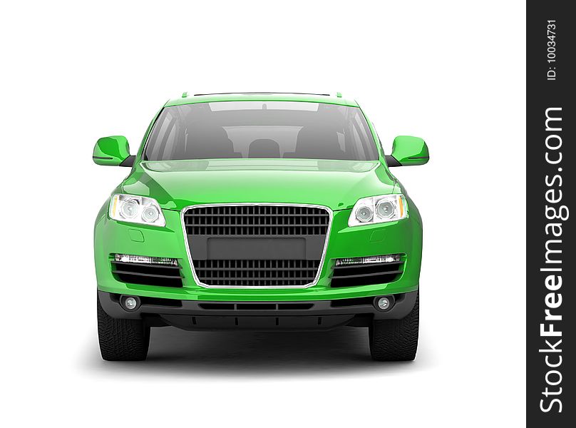 Luxury Green Crossover Front View