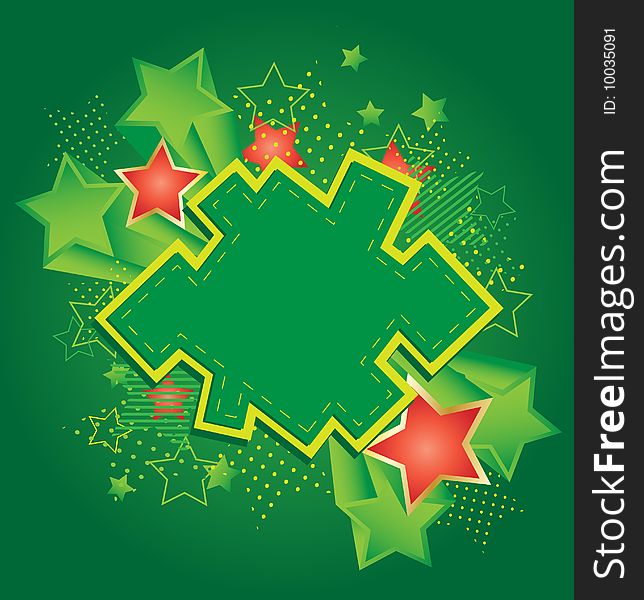 The background green army style with the stars. The background green army style with the stars