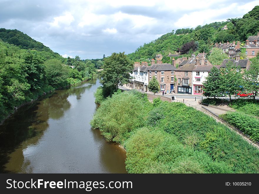 A view looking down the River Severn in ironbridge. A view looking down the River Severn in ironbridge